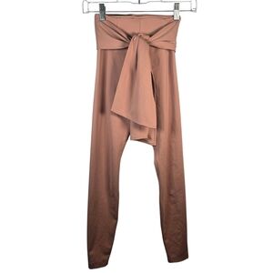NIKE Women DriFit Studio Wrap Power High Rise Tights W Wrap Tie RoseGold Size XS